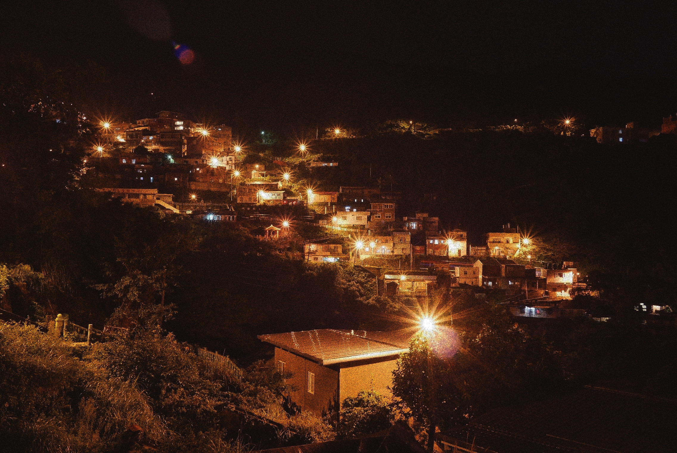 Night-time in Jiufen, Taiwan.
