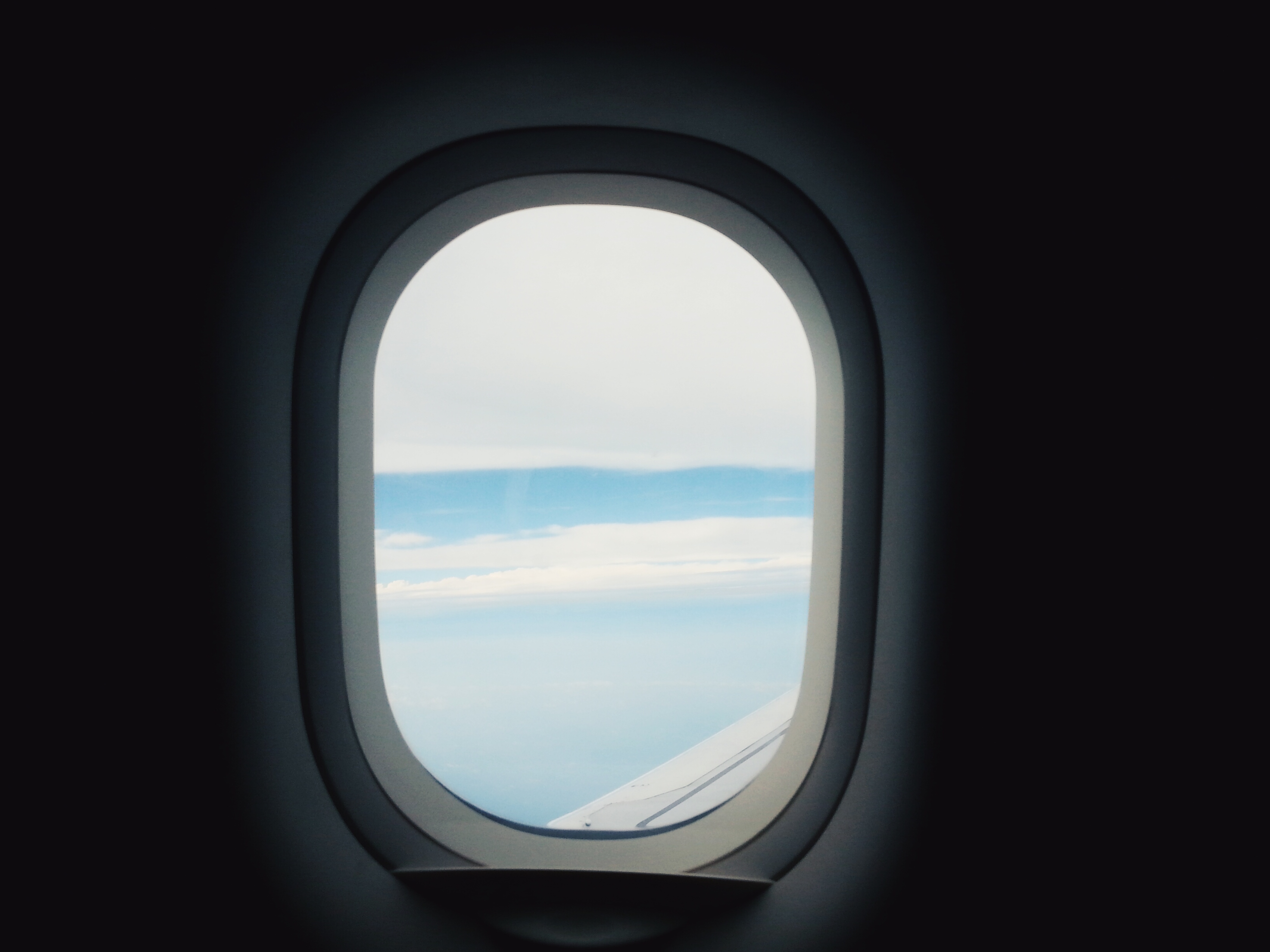 On the plane to Taiwan.