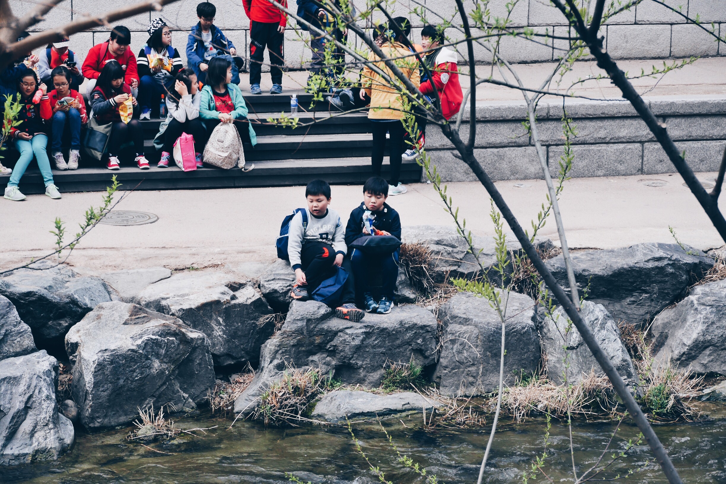 Cheonggyecheon Stream (청계천), Seoul.