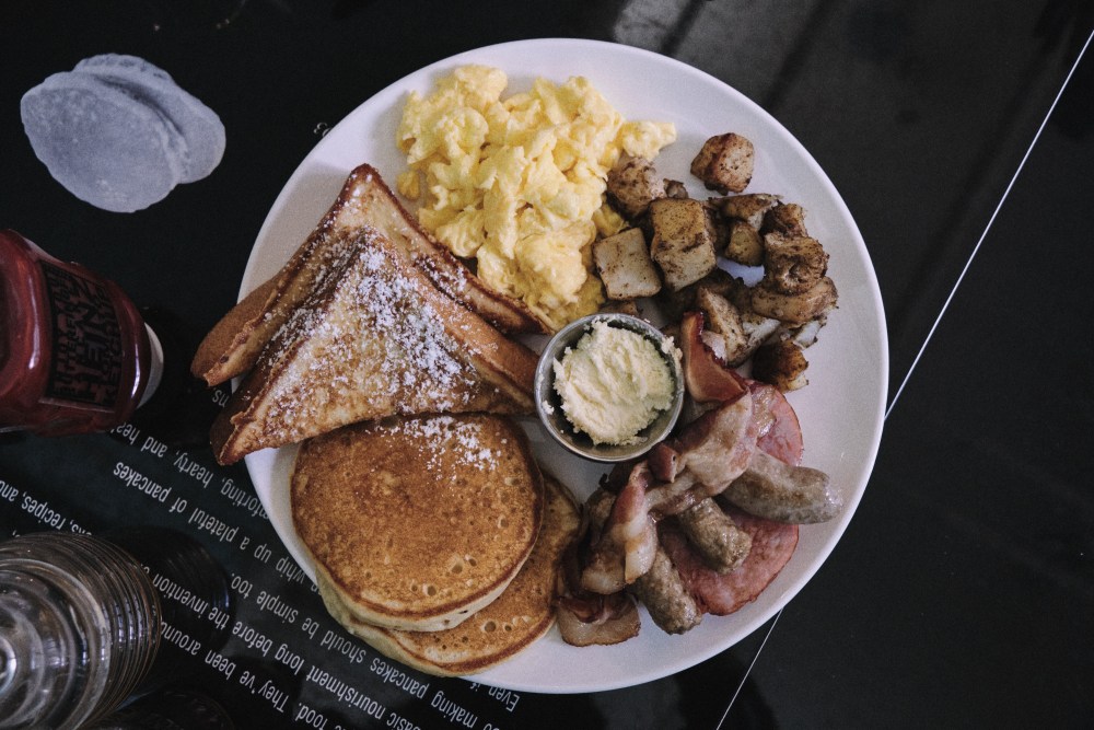 Breakfast set at Butterfinger Pancakes, Cheongdamdong.